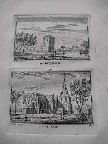 091/092 Leimuiden en Leiderdorp Kopergravure 18e Eeuw dl 3 beschikbaar voor biedingen