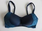 Amoena lilly voorgevormde prothese BH maat 75B blauw en kant, Amoena, Verzenden, Blauw, BH