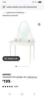 Ikea Hemnes toilettafel, Huis en Inrichting, Tafels | Kaptafels, Ophalen, Gebruikt, Minder dan 100 cm
