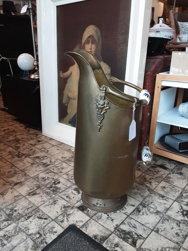 Mooie koperen kolenkit - groot model, Antiek en Kunst, Antiek | Koper en Brons, Koper, Ophalen