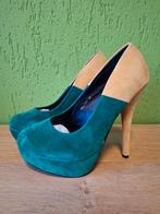 Mooie pumps, geel/groen, hoge hak maat 37, Kleding | Dames, Schoenen, Ophalen of Verzenden, Zo goed als nieuw, Overige kleuren