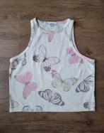 🦋 Top met vlinders XS/S, Wit, Ophalen of Verzenden, Clockhouse, Zonder mouw