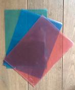 Veel L4 plastic insteekhoezen 3 kleuren, Ophalen, Gebruikt