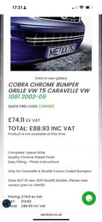 Volkswagen T5 Transporter Multivan Grille cobra onder NIEUW, Ophalen