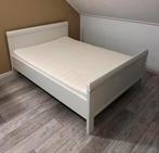 Bed 140x200, Ophalen, Wit, Tweepersoons, Zo goed als nieuw