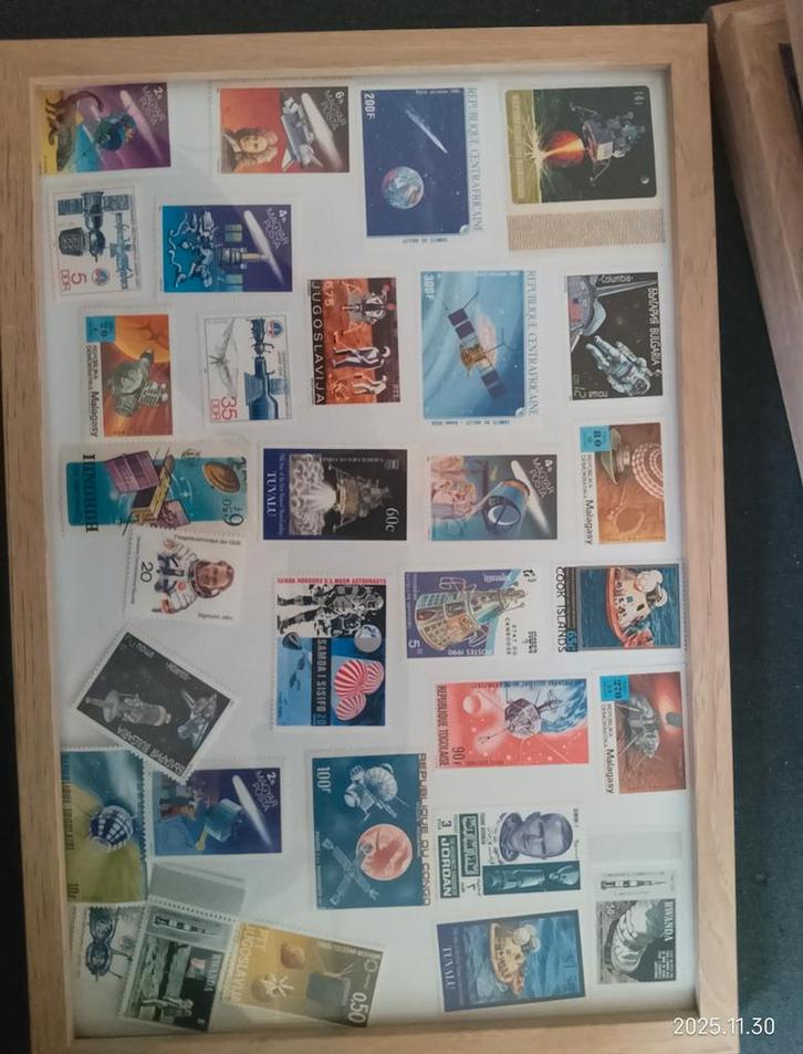 Collectie Ruimtevaart Postzegels in Lijst, Postzegels en Munten, Postzegels | Nederland, Postfris, Na 1940, Ophalen of Verzenden
