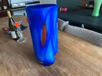 Vaas hand gemaakt in Italië 40cm van 189 nu 39,95, Ophalen, Blauw, Nieuw, Glas