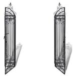 Sierlijke ijzeren poort hek hekwerk draaihek GRATIS BEZORGD!, Met poort, Verzenden, Nieuw, Sierhekwerk