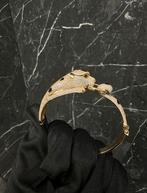 14K gouden panter armband, Sieraden, Tassen en Uiterlijk, Ringen, Ophalen of Verzenden, Zo goed als nieuw, Dame of Heer, Goud