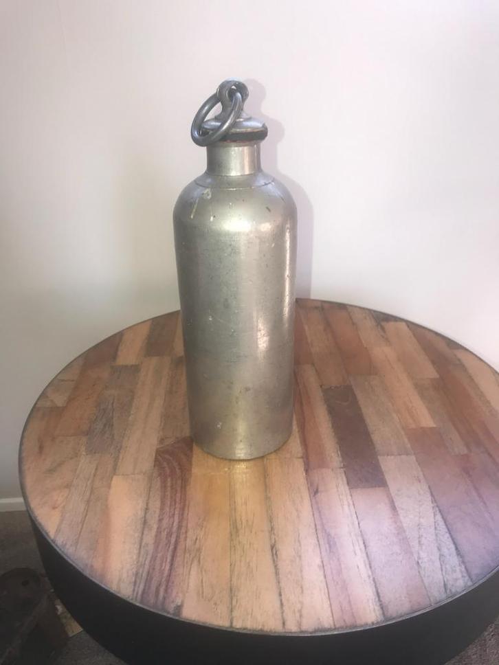 Antieke Tinnen Kruik met Ring, Antiek en Kunst, Antiek | Tin, Ophalen of Verzenden