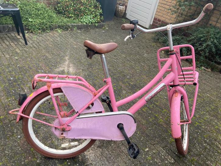Leuke roze kinderfiets, Fietsen en Brommers, Fietsen | Dames | Damesfietsen, Gebruikt, Overige merken, Minder dan 47 cm, Ophalen