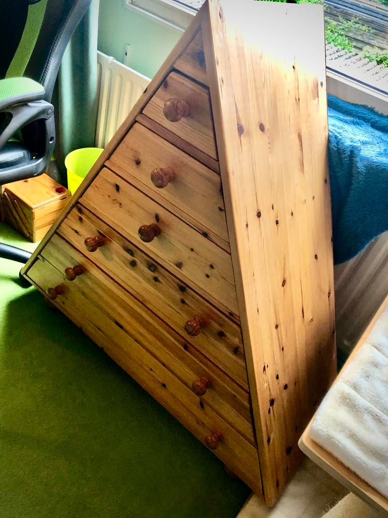 Grenen ladekast, Ophalen, 50 tot 100 cm, Zo goed als nieuw, Minder dan 100 cm