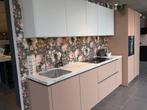 Moderne greeploze keuken, koraal wit recht model, Ophalen, Overige typen, Nieuw, Kunststof