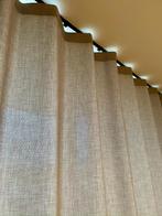 Gordijnen woonkamer wave plooi, Huis en Inrichting, Stoffering | Gordijnen en Lamellen, Ophalen, Gebruikt, 200 cm of meer, Beige