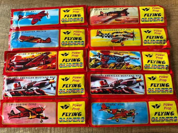 Collectie Vintage Power Prop Flying Gliders Vliegtuigen, Hobby en Vrije tijd, Modelbouw | Auto's en Voertuigen, Nieuw, Overige typen