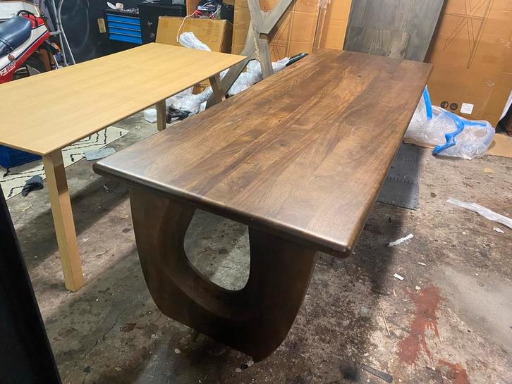 Handai Tafel 280x100 Walnoot Japandi Stijl, Huis en Inrichting, Tafels | Eettafels, Nieuw, 50 tot 100 cm, 200 cm of meer, Vijf personen of meer