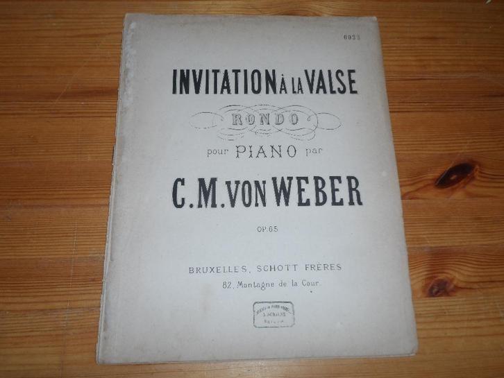 C. M. von Weber, Muziek en Instrumenten, Bladmuziek, Gebruikt, Artiest of Componist, Klassiek, Piano, Zang, Ophalen of Verzenden