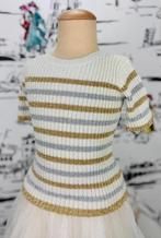 Bonpoint goud en zilver gestreept truitje maat 4, Customercare@bonpoint.com, Bonpoint, Bonpoint EU, Trui of Vest