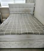 Bed 160x200 met opbergruimte, Ophalen, Gebruikt, Wit, Tweepersoons
