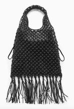 COS Macramé Leather Bag, Ophalen of Verzenden, Zo goed als nieuw, Handtas