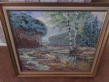 Schilderijen van Veluwse taferelen. Pointillisme beschikbaar voor biedingen