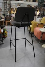 Luxe barstoelen barkrukken metaal stof velvet antraciet 23x, Huis en Inrichting, Barkrukken, Ophalen, 5 krukken of meer, Met voetsteun