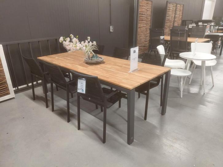 Showroom Uitverkoop: Tuintafels & Stoelen - Lukkes Outdoor, Tuin en Terras, Tuintafels, Gebruikt, Rechthoekig, Hout, Ophalen of Verzenden