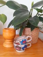 Vintage kopjes met bloemmotief, Ophalen of Verzenden