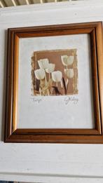 schilderij prent in lijst tulpen, Minder dan 50 cm, Ophalen of Verzenden, Zo goed als nieuw, Foto of Poster