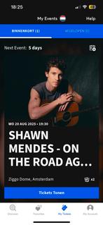 2 Kaartjes Voor Shawn Mendes, Twee personen, September