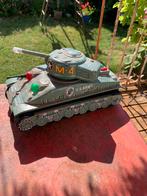 Blikken Sherman tank. 30cm. Taiyo made in Japan. Incompleet, Ophalen of Verzenden
