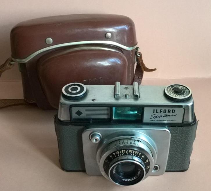 Ilford Sportsman kleinbeeld camera grijze uitvoering, Verzamelen, Fotografica en Filmapparatuur, Fototoestel, 1960 tot 1980, Verzenden