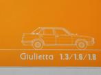 Alfa Romeo Giulietta instruktieboek uit 1979 nog nieuw uniek, Ophalen of Verzenden