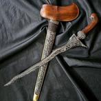 Keris Campur Bawur 5 Luk Dwiwarna Batu Lapak Wengkon KNN27, Verzenden