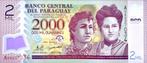 2000 Guaranies Paraguay 2008 Bankbiljet UNC #PY1b, Postzegels en Munten, Bankbiljetten | Amerika, Verzenden, Midden-Amerika