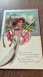 Dat al je dtomen uit mogen komen.Relief,landelijk,zilver, Ophalen of Verzenden, Voor 1920, Ongelopen