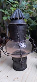 Antieke verzinkt stalen scheepvaart lamp, Ophalen of Verzenden