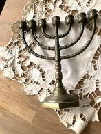 Menorah kandelaar 7-armige, Ophalen of Verzenden, Koper of Brons