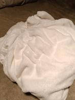 ZGAN, Optidee optipluche 1persoons wit hoeslaken., Huis en Inrichting, Eenpersoons, Ophalen of Verzenden, Zo goed als nieuw, Wit