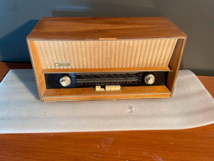 Vintage Houten Radio, Audio, Tv en Foto, Radio's, Gebruikt, Radio, Ophalen