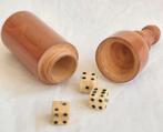 Antieke dobbelsteen flesje been peren hout spel / drank wijn, Antiek en Kunst, Antiek | Speelgoed, Ophalen of Verzenden