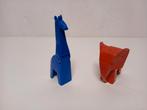 Vintage jean west germany vinyl giraffe en olifant jaren 70, Verzamelen, Speelgoed, Ophalen of Verzenden, Gebruikt