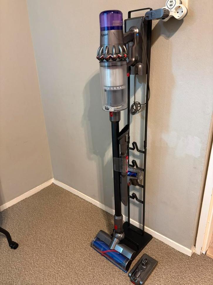 Dyson V15 Detect + extra accu + vloerstandaard, Witgoed en Apparatuur, Stofzuigers, Gebruikt, Stofzuiger, Reservoir, Ophalen of Verzenden