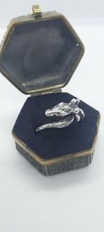 Aparte zilveren ring detailerde giraffe  ring. Gemerkt, Ophalen of Verzenden, Dame of Heer, Zilver, Zilver
