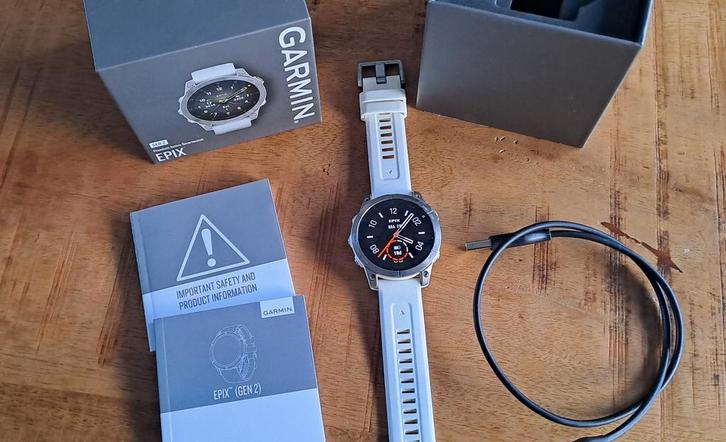 Garmin epix gen2, Sieraden, Tassen en Uiterlijk, Sporthorloges, Zo goed als nieuw, Android, Zwart, Ophalen of Verzenden