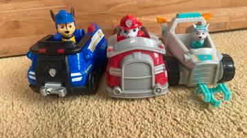 Paw patrol chase everest marshall auto + figuur ook los beschikbaar voor biedingen