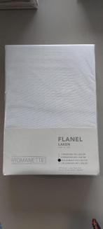 Romanette Flanel Laken kleur Wit Lits Jumeaux, Overige maten, Wit, Overige typen, Nieuw