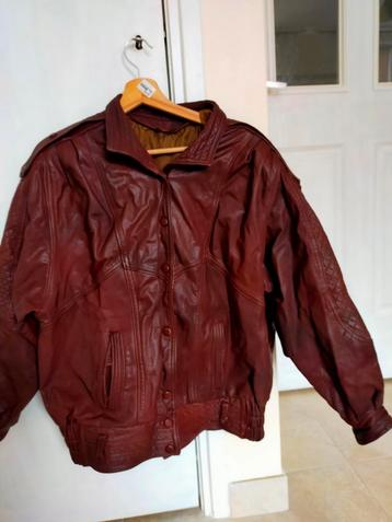 VINTAGE JAS ECHT LEER LEATHER MOTORJAS 80 90 HIPPIE BOHO beschikbaar voor biedingen