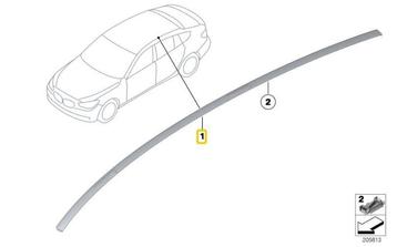 Dakrail daklijst dakdrager roof rail zwart rechts BMW 5 seri beschikbaar voor biedingen