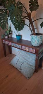 Unieke sidetable en geverfd, Ophalen, Gebruikt, 100 tot 150 cm, Vintage